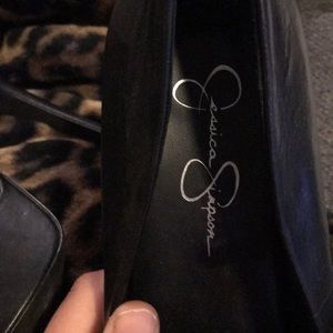Jessica Simpson blacker leather stilettos